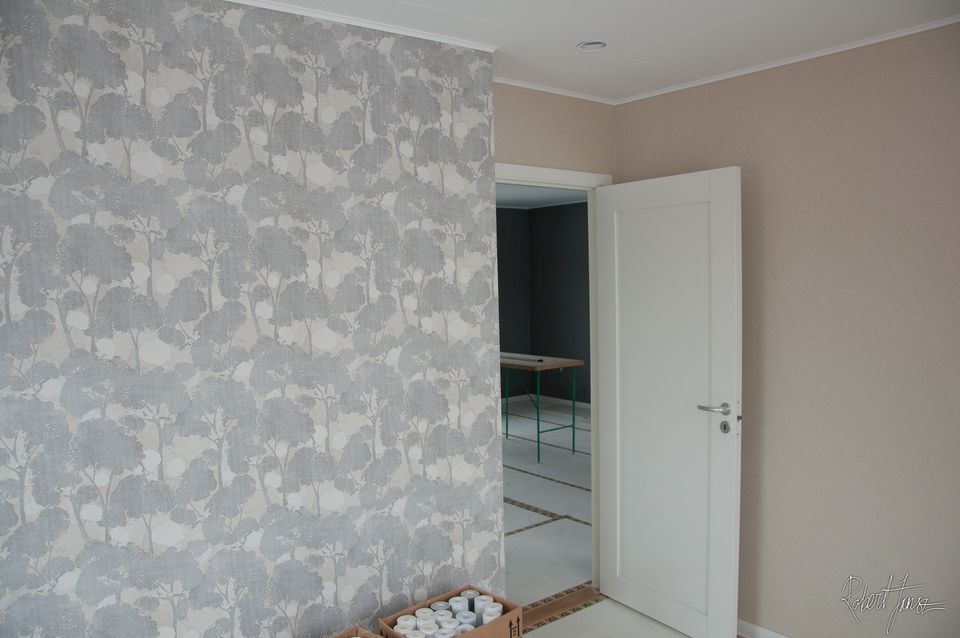Wall papers finished in Bed room 3