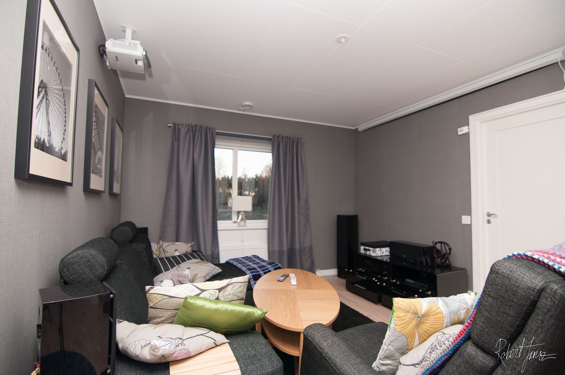 Home cinema room with lightning