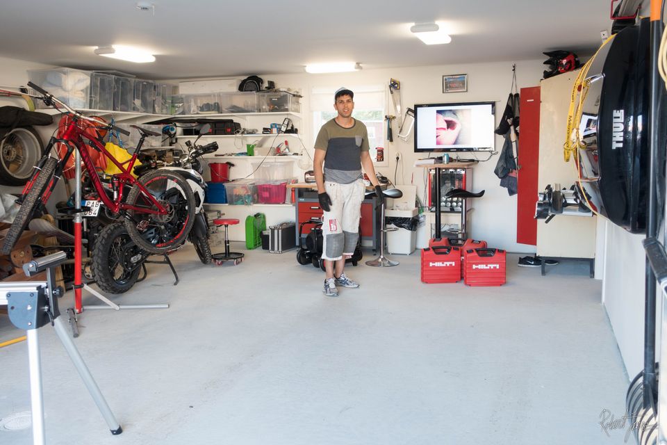 Garage owner and equipment