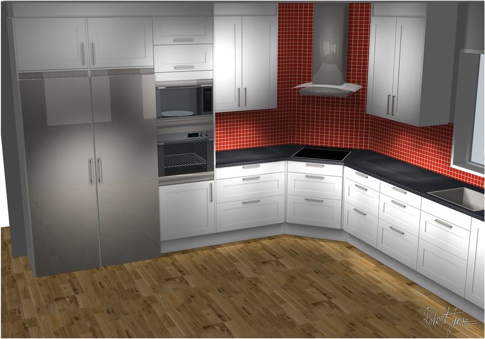 Kitchen 3D rendered picture