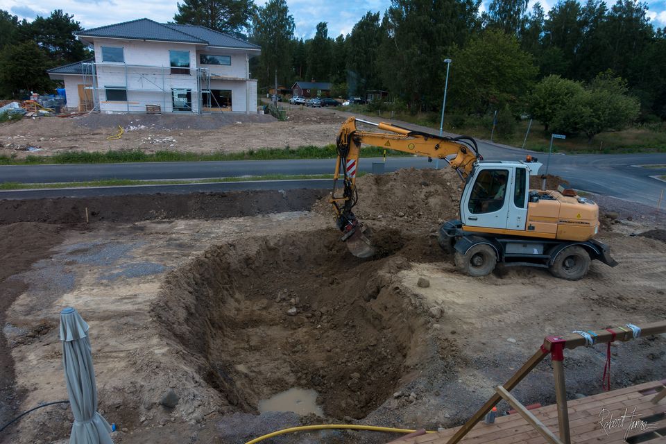 Excavation started for the pool