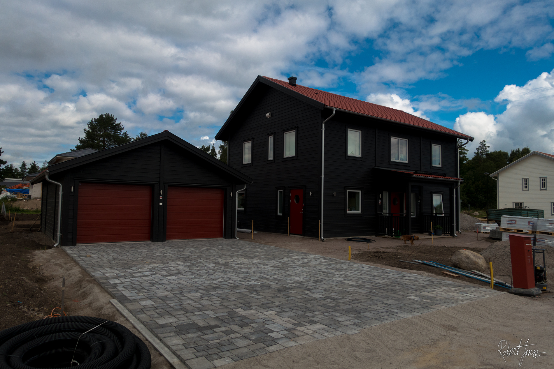 Paver driveway finished