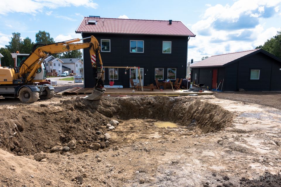 Halfway trough the excavation