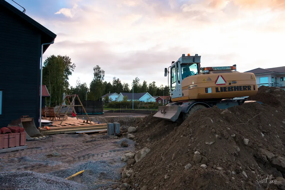 End of day one for the excavation, alot of dirt and gravel to transport away