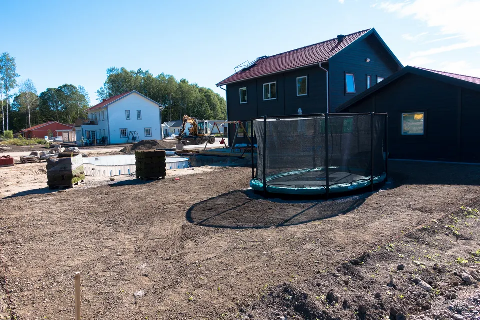 Plant soil being prepared for the lawn