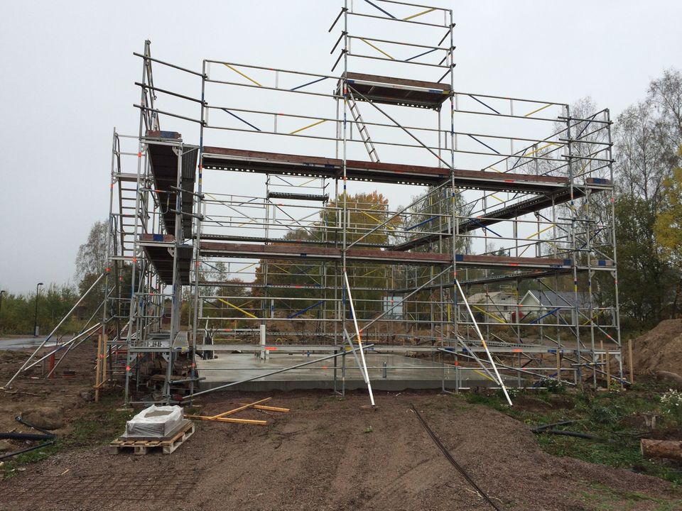 erection of scaffolding