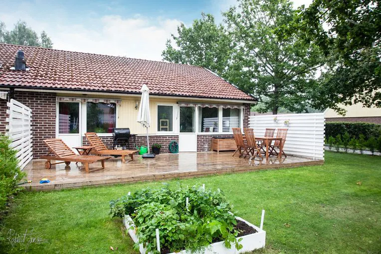 The garden and patio
