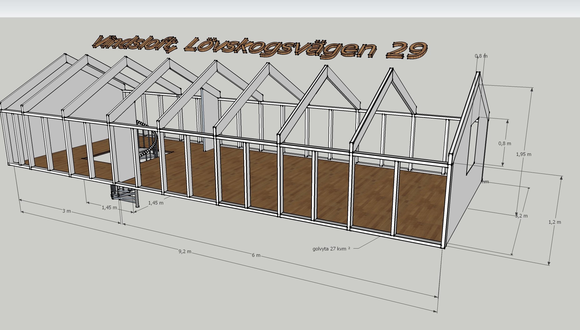 drawing and measures of how the gamingloft