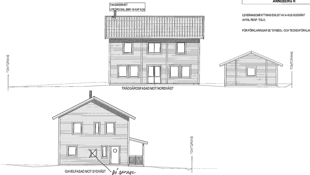 Villa Anneberg blueprint back