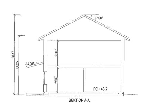 Villa Anneberg blueprint section